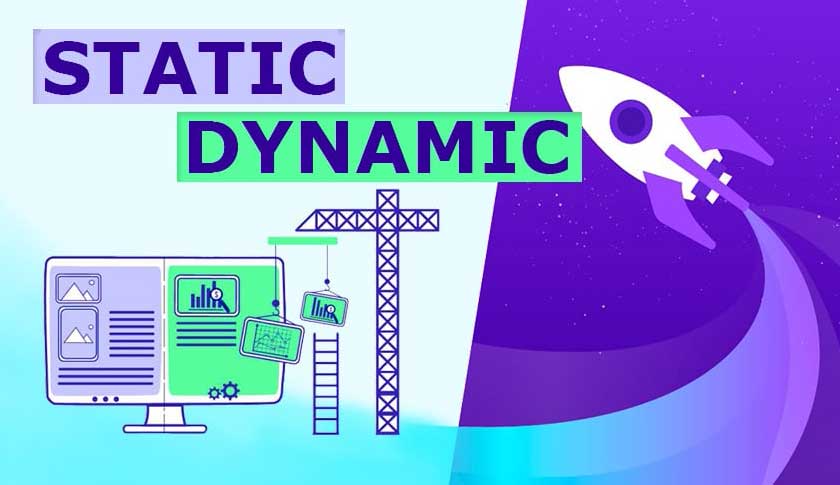 static website vs dynamic main image